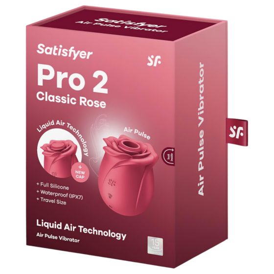 Satisfyer Pro 2 Rose Classic - Rechargeable Airwave Clitoral Stimulator (Red)