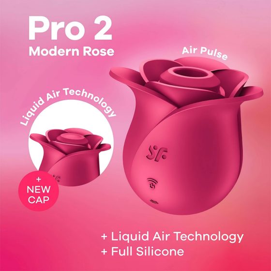 Satisfyer Pro 2 Rose Gold - Rechargeable Air Pulse Clitoral Stimulator (Red)