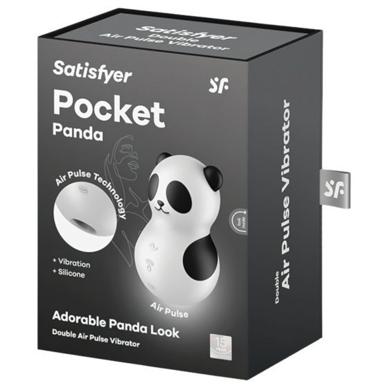 Satisfyer Pocket Panda - Air-Pulse Clitoral Stimulator (Black)