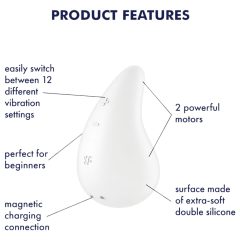   Satisfyer Dew Drop - rechargeable, waterproof clitoral vibrator (white)