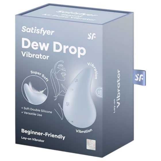 Satisfyer Dew Drop - Rechargeable, Waterproof Clitoral Vibrator (Blue)