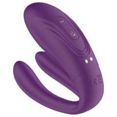   Mrow - Waterproof Rechargeable 3-Motor Couple's Vibrator (Purple)