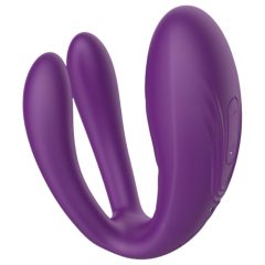   Mrow - Waterproof Rechargeable 3-Motor Couple's Vibrator (Purple)