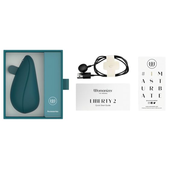 Womanizer Liberty 2 - Rechargeable Clitoral Stimulator (Dark Green)