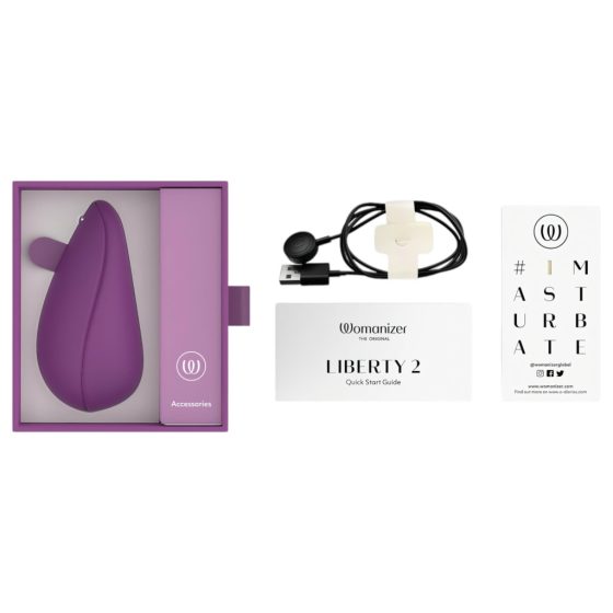 Womanizer Liberty 2 - Rechargeable Air Pulse Clitoral Stimulator (Purple)