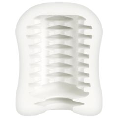 Mystim MasturbaTIN Ribbed Rita - ribbed masturbator (white)