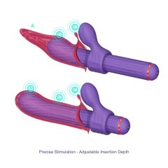 Magic Stick - Vibrator with Changeable Clitoral Arm (Purple)