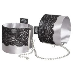 Fifty Shades of Grey - Satin Handcuffs (Black-Silver)