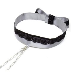   Fifty Shades of Grey - Nipple Clamps with Collar (Black-Silver)