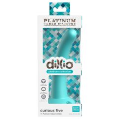   Dillio Curious Five - Suction Cup Silicone Dildo (15cm) - Turquoise