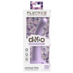   Dillio Curious Five - suction cup silicone dildo (15cm) - purple