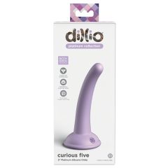   Dillio Curious Five - suction cup silicone dildo (15cm) - purple