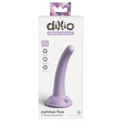   Dillio Curious Five - suction cup silicone dildo (15cm) - purple