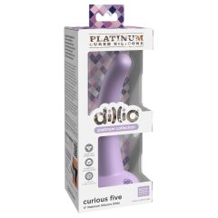   Dillio Curious Five - suction cup silicone dildo (15cm) - purple