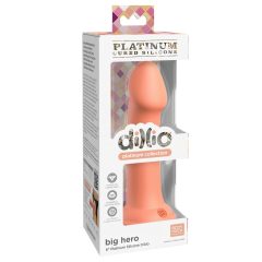 Dillio Big Hero - Suction Cup Silicone Dildo (17cm) - Orange