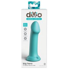   Dillio Big Hero - Suction Cup Silicone Dildo (17cm) - Turquoise