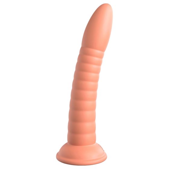 Dillio Wild Thing - Suction Cup Ribbed Dildo (19cm) - Orange