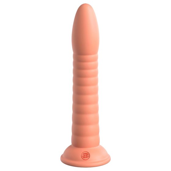 Dillio Wild Thing - Suction Cup Ribbed Dildo (19cm) - Orange