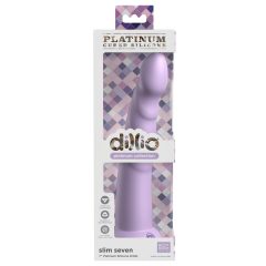   Dillio Slim Seven - Suction Cup Stimulator Dildo (20cm) - Purple