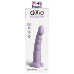   Dillio Slim Seven - Suction Cup Stimulator Dildo (20cm) - Purple