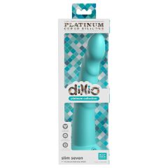   Dillio Slim Seven - Suction Cup Stimulating Dildo (20cm) - Turquoise