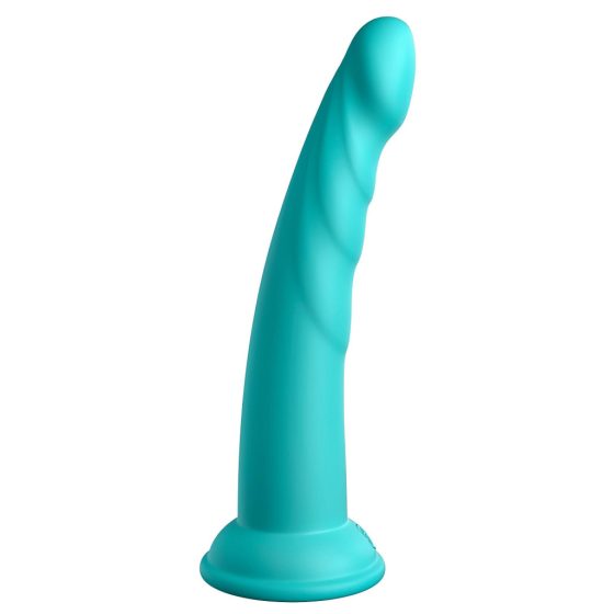 Dillio Slim Seven - Suction Cup Stimulating Dildo (20cm) - Turquoise