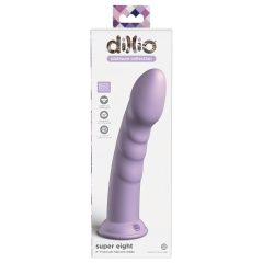   Dillio Super Eight - Suction Cup Silicone Dildo (21cm) - Purple