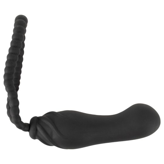 Black Velvet Perfect Fit - Strapless Strap-on Dildo (Black)