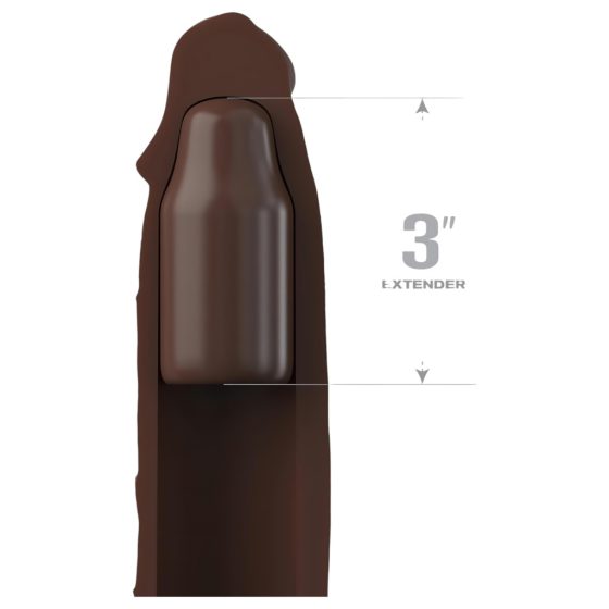 X-TENSION Elite 3 - Customizable Size Penis Sleeve (Brown)