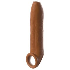   X-TENTION Elite - Open-ended Penis Sleeve with Ring (Dark Natural)