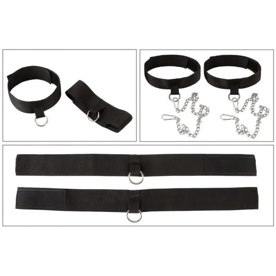 Bad Kitty - Complete Bondage Set with Pillow - 11 Pieces (Black)