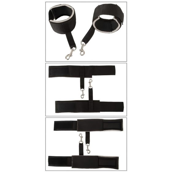 Bad Kitty - Complete Bondage Set with Pillow - 11 Pieces (Black)