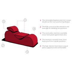   Liberator Esse Lounger - Adjustable Sex Sofa - 3 Piece (Burgundy)