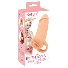   Nature Skin Penis Sleeve and Artificial Vagina - 18cm (Natural)