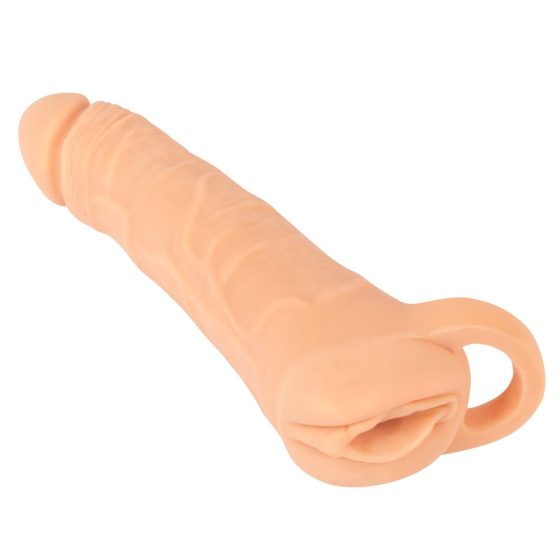 Nature Skin - 2 in 1 Fake Vagina and Penis Sleeve - 9 Inches (Natural)