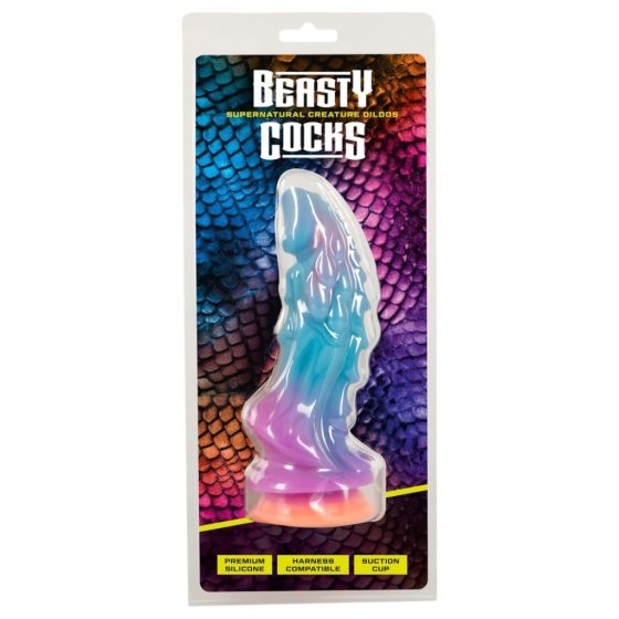 Beasty Cocks - Extraterrestrial Silicone Dildo (Blue-Orange)