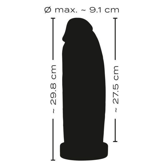 Realistixxx Real Giant - giant dildo - 30 cm (black)