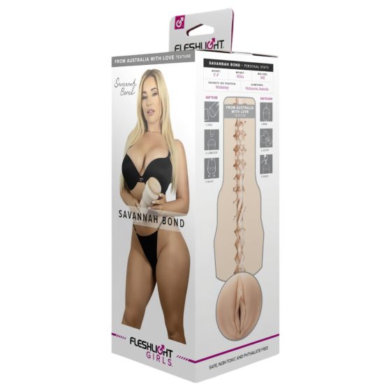 Savannah Bond Fleshlight - Realistic Pocket Pussy (Natural)