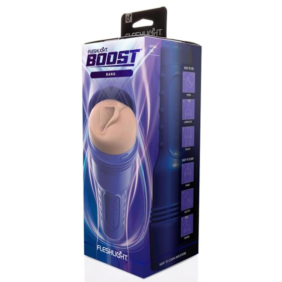 Fleshlight Boost Bang - Realistic Masturbator (Brown)