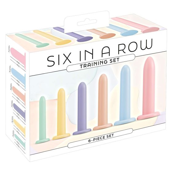 Six in a Row - dildo trainer set - 6 pcs (colorful)