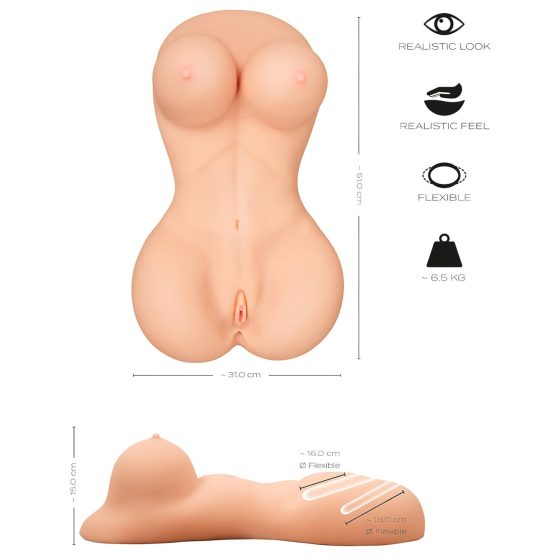 Realistixxx Female Torso - Lifelike Masturbator