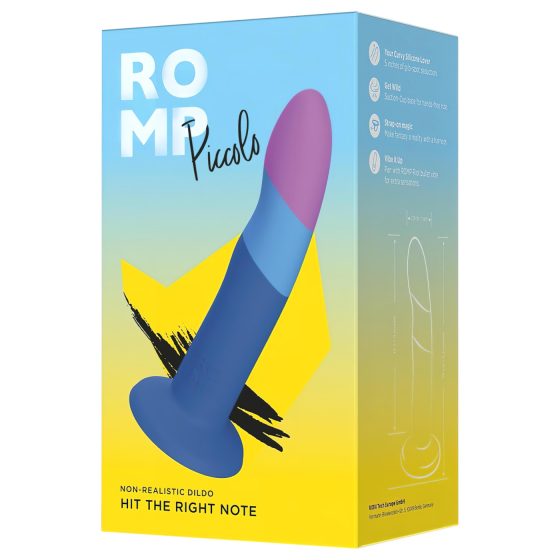 ROMP Piccolo - Flexible Silicone Dildo (Blue-Purple)