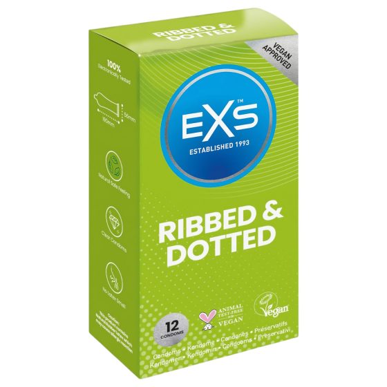 EXS Ribbed, Dotted and Flared - Dotted Condom (12 pcs)