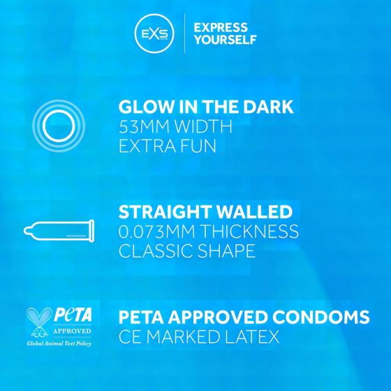 EXS Glow - Glow in the Dark Condoms (3 pack)