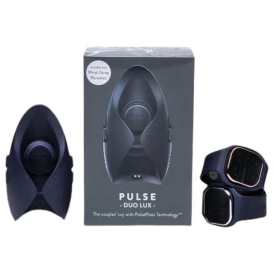 Pulse Duo Lux - Rechargeable, Remote-Controlled Masturbator-Couples Vibrator (Grey)