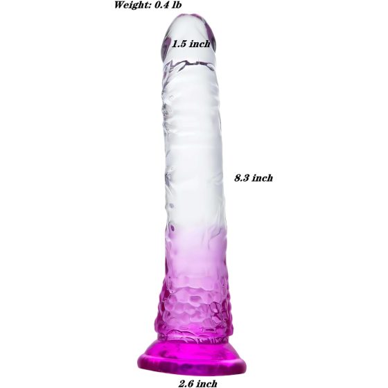 Lonely Lance - Suction Cup Dildo (Purple-Clear)