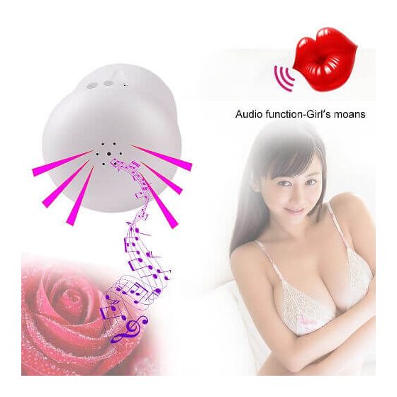 Lonely Happy - Battery Operated Moaning Vibrating Fake Vagina (White-Natural)