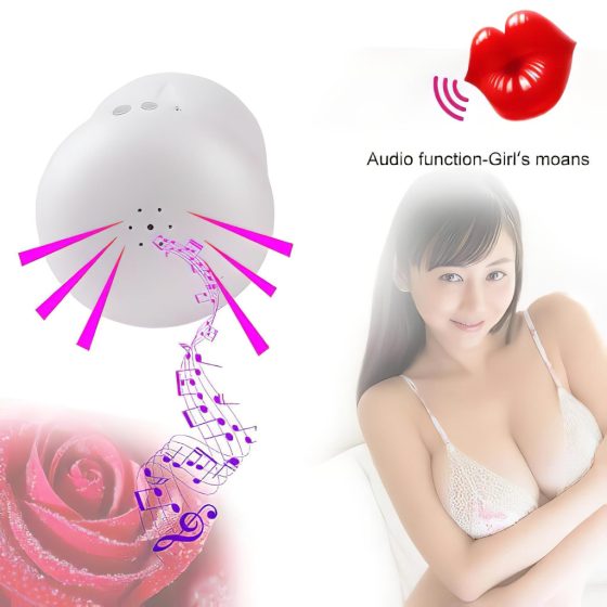 Lonely Happy - Battery Operated Moaning Vibrating Fake Vagina (White-Natural)