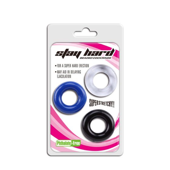 Lonely Stay Hard - Colored Penis Ring Set (3-piece)