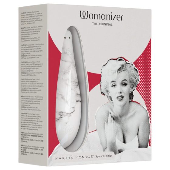 Marilyn Monroe Womanizer - Rechargeable Clitoral Stimulator (White)